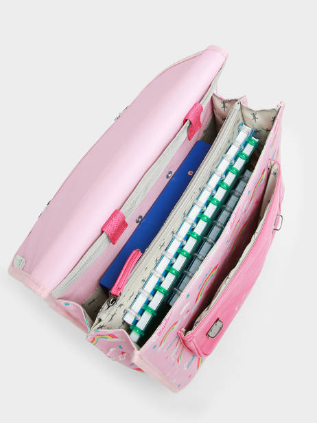 Cartable à Roulettes Rétro Cameleon Rose retro CA32 vue secondaire 4