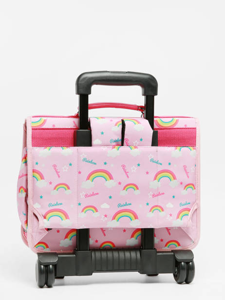 Cartable à Roulettes Rétro Cameleon Rose retro CA32 vue secondaire 6
