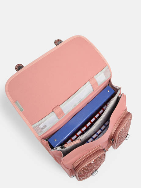 Wheeled Schoolbag For Kids 2 Compartments Cameleon Pink vintage fantasy CR38 other view 5