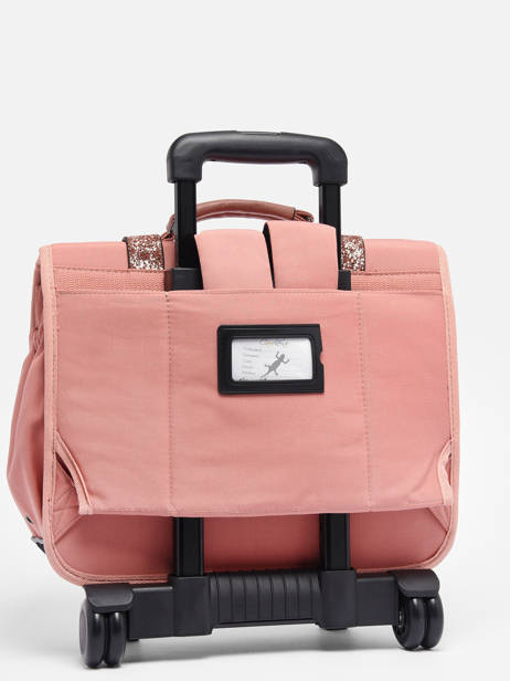 Cartable à Roulettes Enfant 2 Compartiments Cameleon Rose vintage fantasy CR38 vue secondaire 6