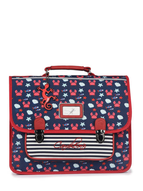 Cartable 2 Compartiments Cameleon Bleu retro PBRECA38