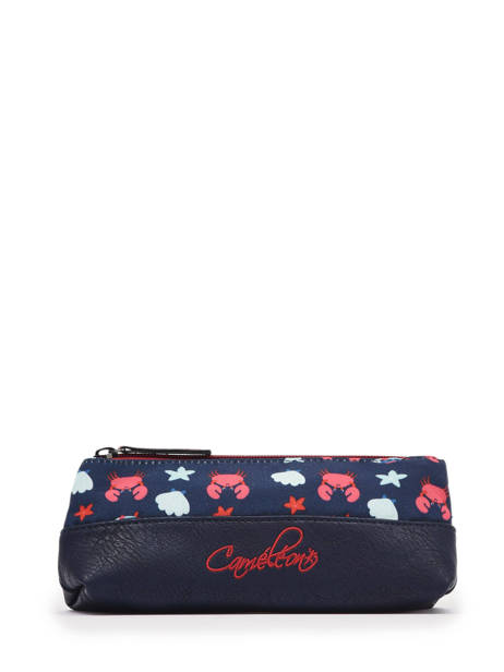 Trousse 1 Compartiment Cameleon Bleu retro PBRETROU