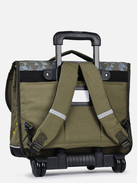 Wheeled Schoolbag 2 Compartments Cameleon Green actual PBBACR38 other view 6
