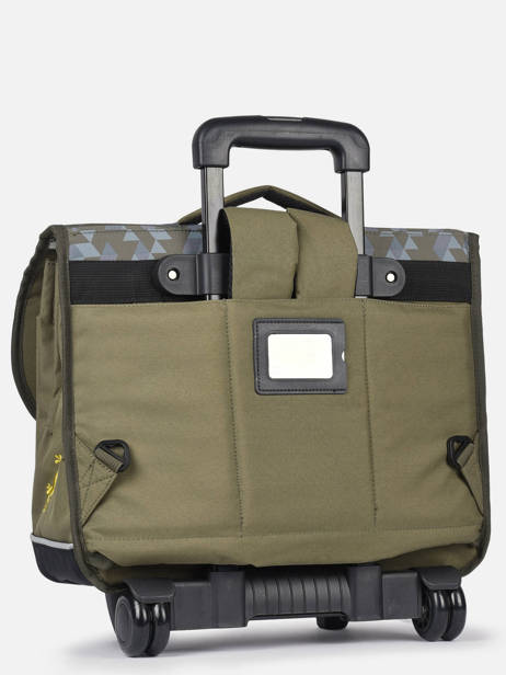Wheeled Schoolbag 2 Compartments Cameleon Green actual PBBACR38 other view 7