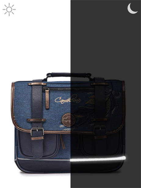 Cartable 2 Compartiments Cameleon Bleu vintage fantasy PBVGCA35 vue secondaire 8