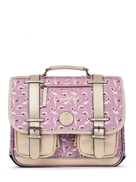 Wheeled Schoolbag For Girls 2 Compartments Cameleon Pink vintage fantasy PBVGCA35