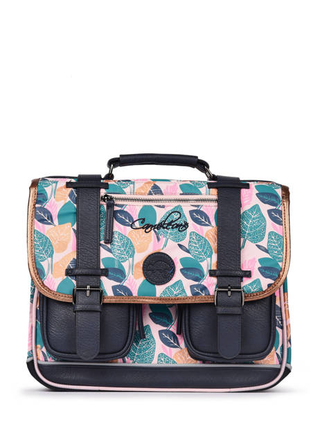 Wheeled Schoolbag For Girls 2 Compartments Cameleon Pink vintage fantasy PBVGCA35