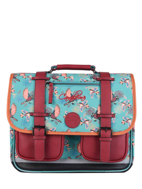 Wheeled Schoolbag For Girls 2 Compartments Cameleon Blue vintage fantasy PBVGCA38