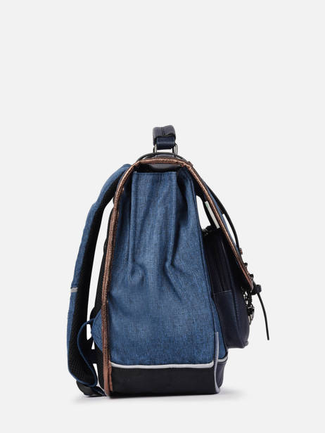 Cartable 3 Compartiments Cameleon Bleu vintage fantasy PBVGCA41 vue secondaire 4