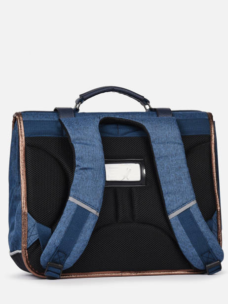 Cartable 3 Compartiments Cameleon Bleu vintage fantasy PBVGCA41 vue secondaire 6