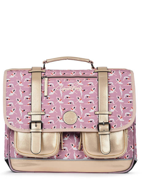 Wheeled Schoolbag For Girls 3 Compartments Cameleon Pink vintage fantasy PBVGCA41