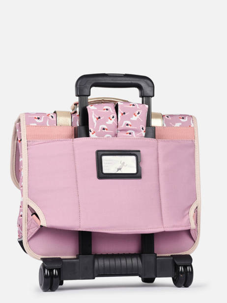 Boekentas Op Wieltjes Meisje 2 Compartimenten Cameleon Roze vintage fantasy PBVGCR38 ander zicht 6