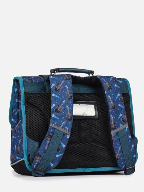 Cartable 2 Compartiments Cameleon Bleu vintage urban PBVBCA35 vue secondaire 5