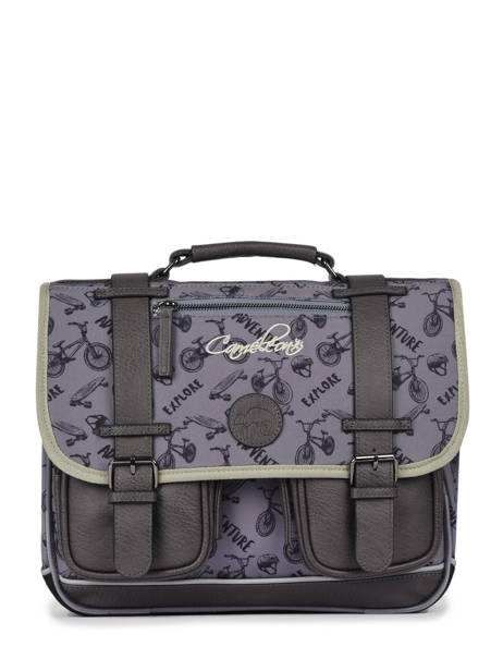 Boekentas 2 Compartimenten Cameleon Grijs vintage urban PBVBCA35