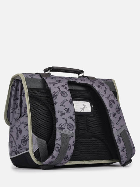 Cartable 2 Compartiments Cameleon Gris vintage urban PBVBCA35 vue secondaire 5