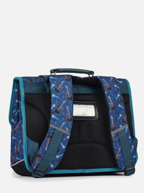 Cartable 2 Compartiments Cameleon Bleu vintage urban 27 vue secondaire 5