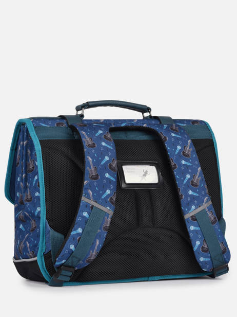 Cartable 3 Compartiments Cameleon Bleu vintage urban PBVBCA41 vue secondaire 5