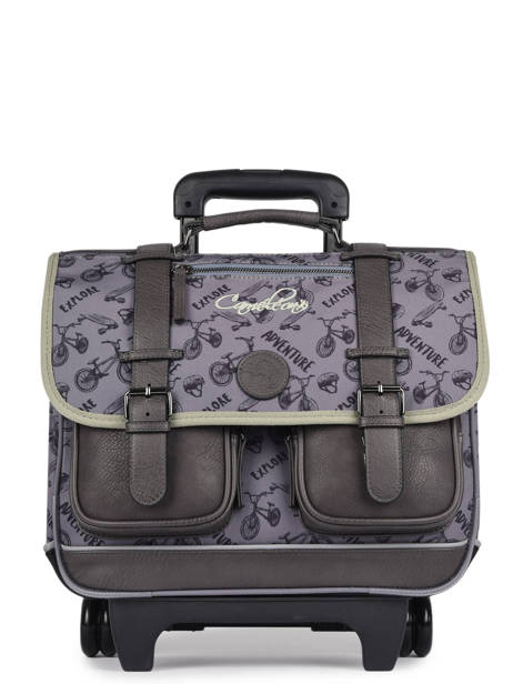 Cartable  Roulettes 2 Compartiments Cameleon Gris vintage urban PBVBCR38