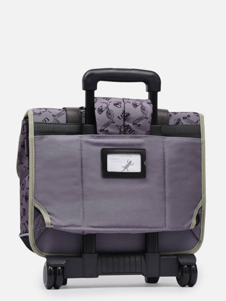 Wheeled Schoolbag 2 Compartments Cameleon Gray vintage urban PBVBCR38 other view 6