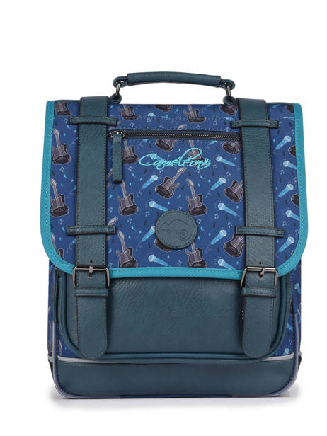 2-compartment  Backpack Cameleon Blue vintage urban PBVBSD38
