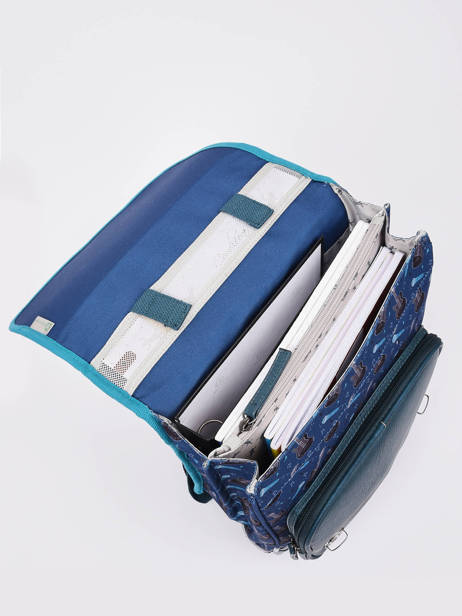 2-compartment Backpack Cameleon Blue vintage urban PBVBSD38 other view 5