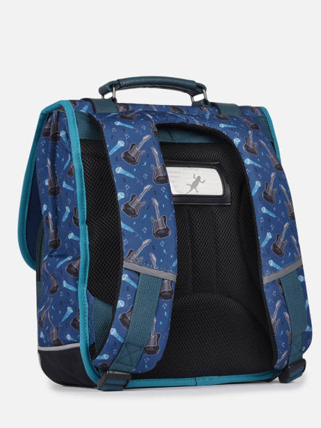 2-compartment  Backpack Cameleon Blue vintage urban PBVBSD38 other view 6