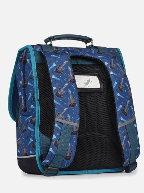 Rugzak 2 Compartimenten Cameleon Blauw vintage urban PBVBSD38 ander zicht 6