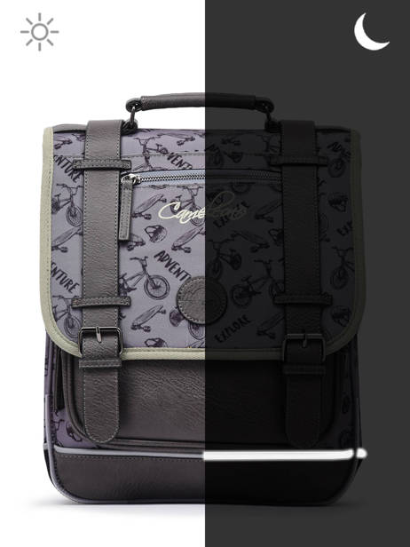 2-compartment  Backpack Cameleon Gray vintage urban PBVBSD38 other view 7