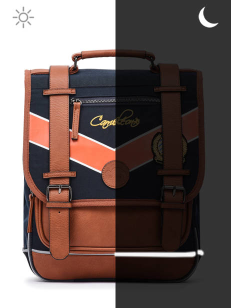 2-compartment Backpack Cameleon Blue vintage urban PBVBSD38 other view 7