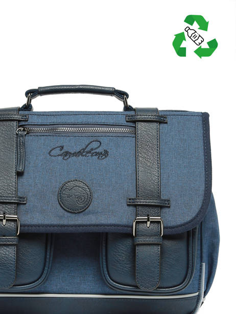 Satchel 3 Compartments Cameleon Blue vintage color VIC-CA41 other view 2