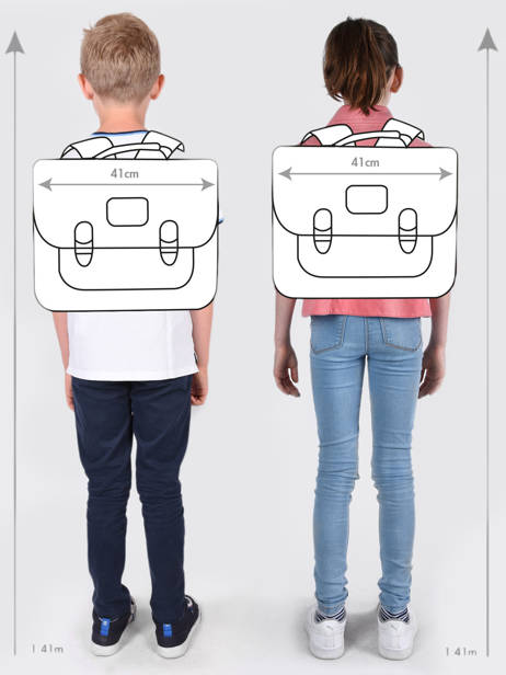 Cartable Enfant 3 Compartiments Cameleon Rose actual CA41 vue secondaire 1