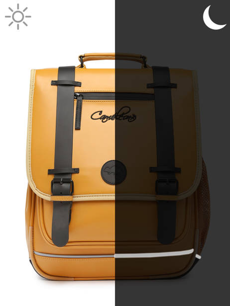 2-compartment Vintage North Backpack Cameleon Yellow vintage north SD39 other view 7