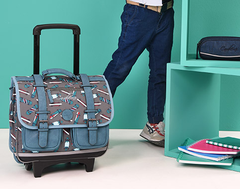 cartable a roulette cameleon