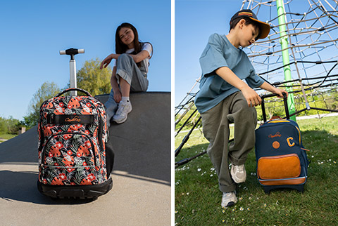 cartable scolaire cam&eacute;l&eacute;on
